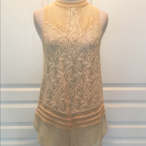 Free People Boho Lace Ivory Victorian Top XS 🌸 - Picture 2 of 5